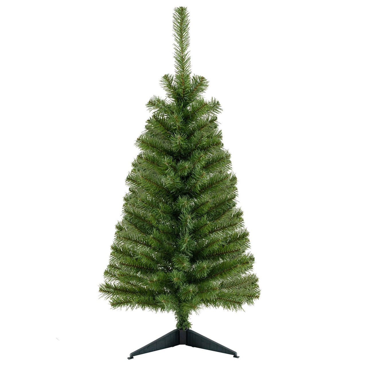 Costway 3ft Unlit Artificial Christmas Halloween Mini Tree Black with Plastic Stand Green/Black/Pink